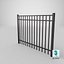 Schmiedeeisenzaun sauber und schmutzig