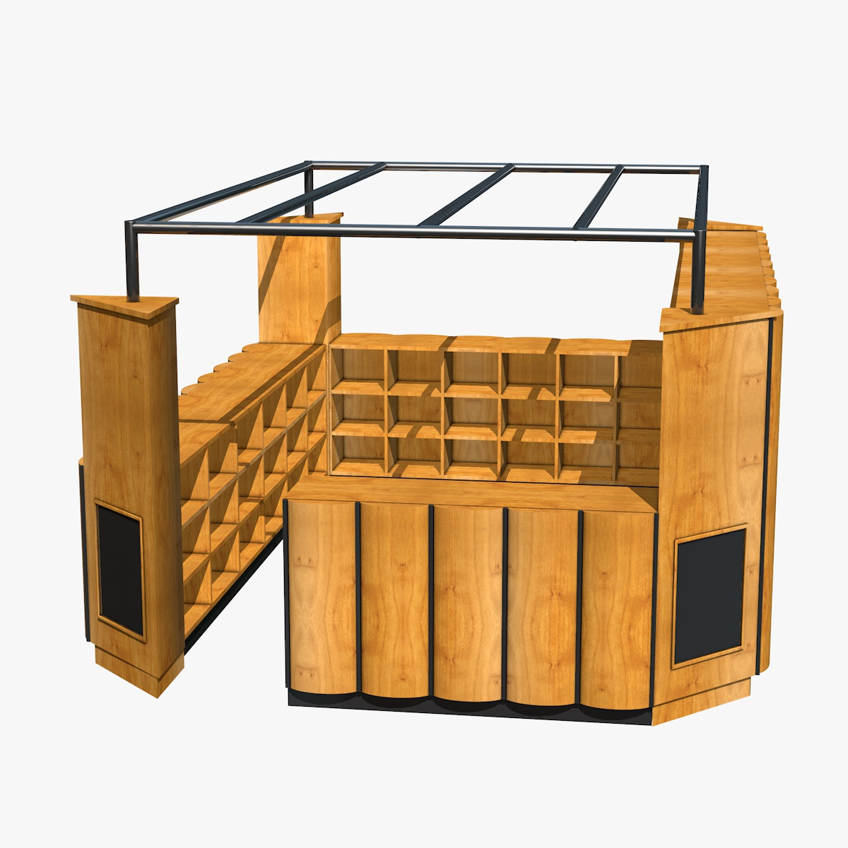 wooden kiosk 3ds