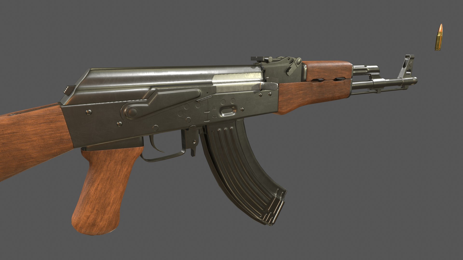 3d Model Akm Rifle - Turbosquid 1728342