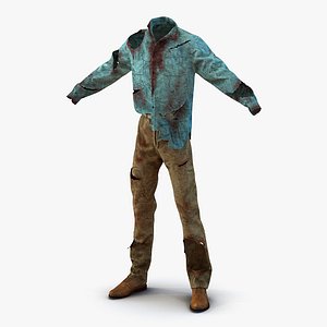 zombie outfit modeled 3d fbx