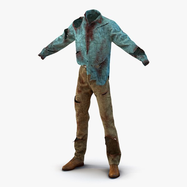 zombie outfit modeled 3d fbx