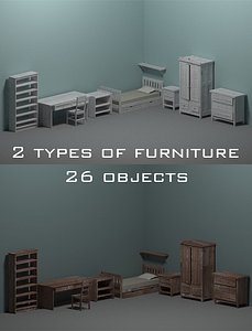 3D room furniture model