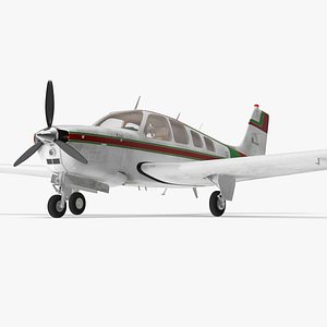 Single Engine Propeller Aircraft Beechcraft Bonanza G 36 3D model