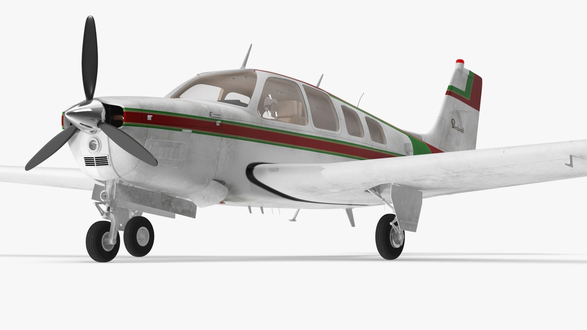 Single Engine Propeller Aircraft Beechcraft Bonanza G 36 3D model preview