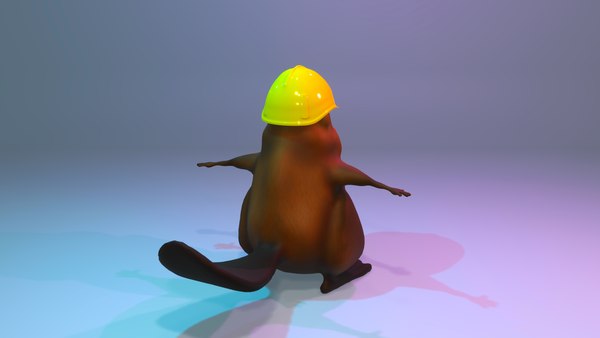 Beaver cartoon funny model - TurboSquid 1675174