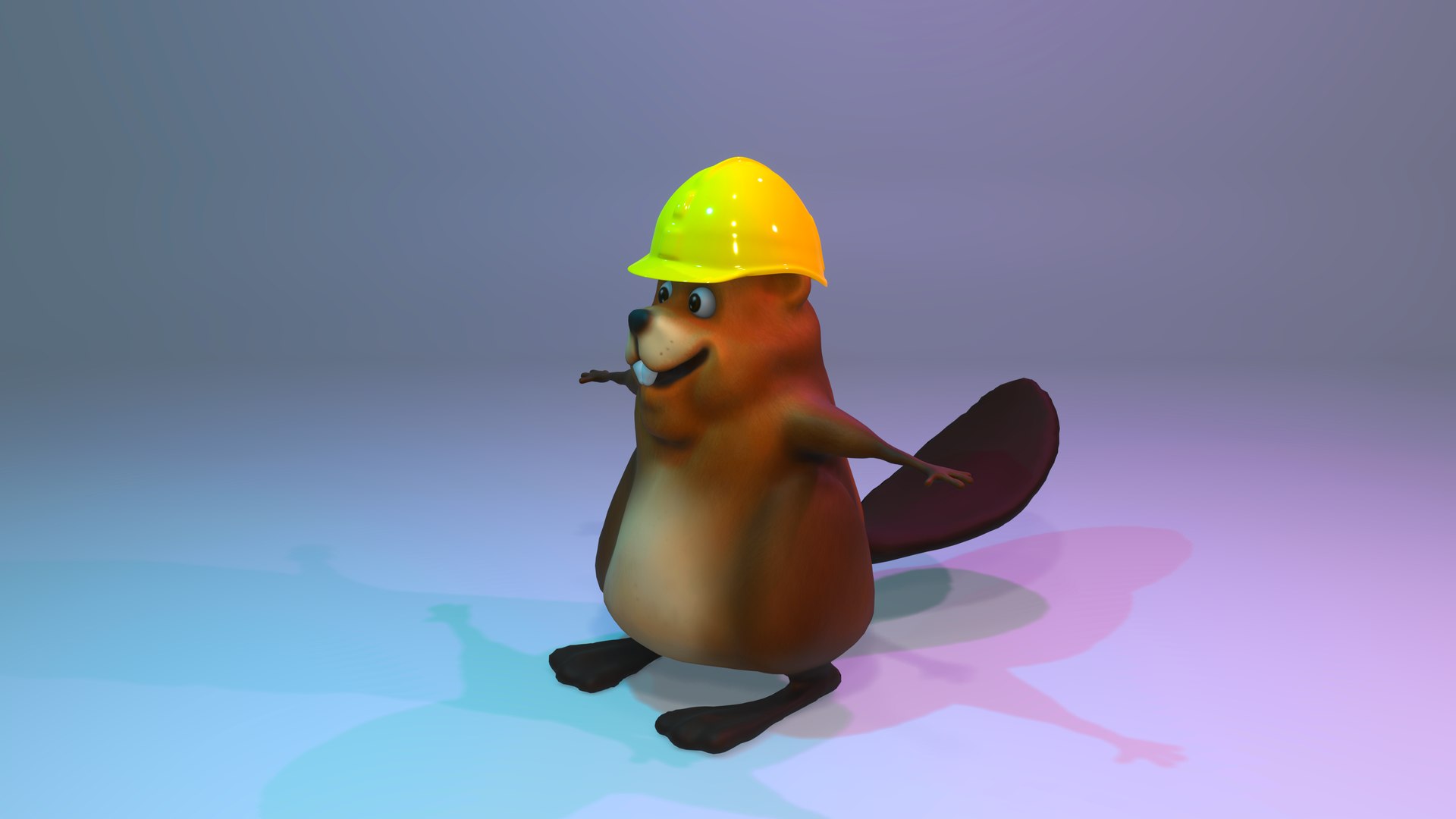 Beaver cartoon funny model - TurboSquid 1675174