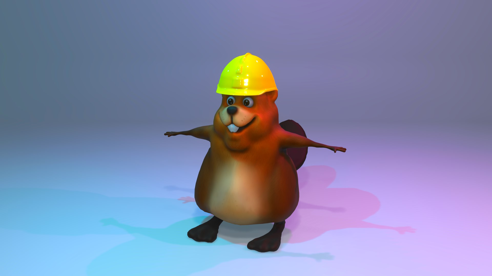 Beaver Cartoon Funny Model - Turbosquid 1675174