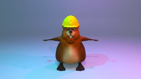 Beaver cartoon funny model - TurboSquid 1675174