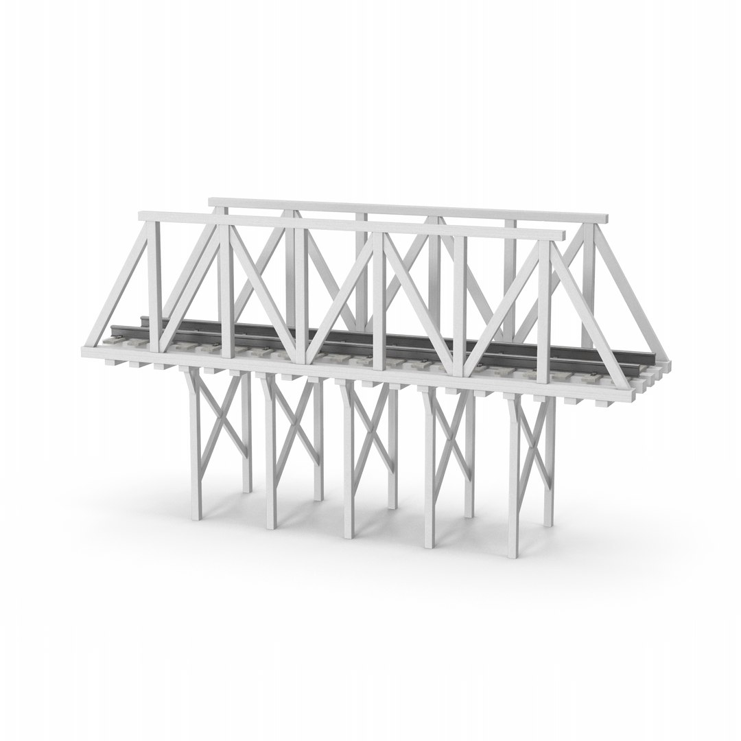 3D Railroad Bridge Model - TurboSquid 2119901