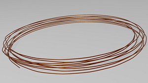 Copper wire OBJ and BLEND 3D model