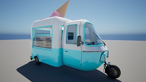 3D model Ice Cream Van