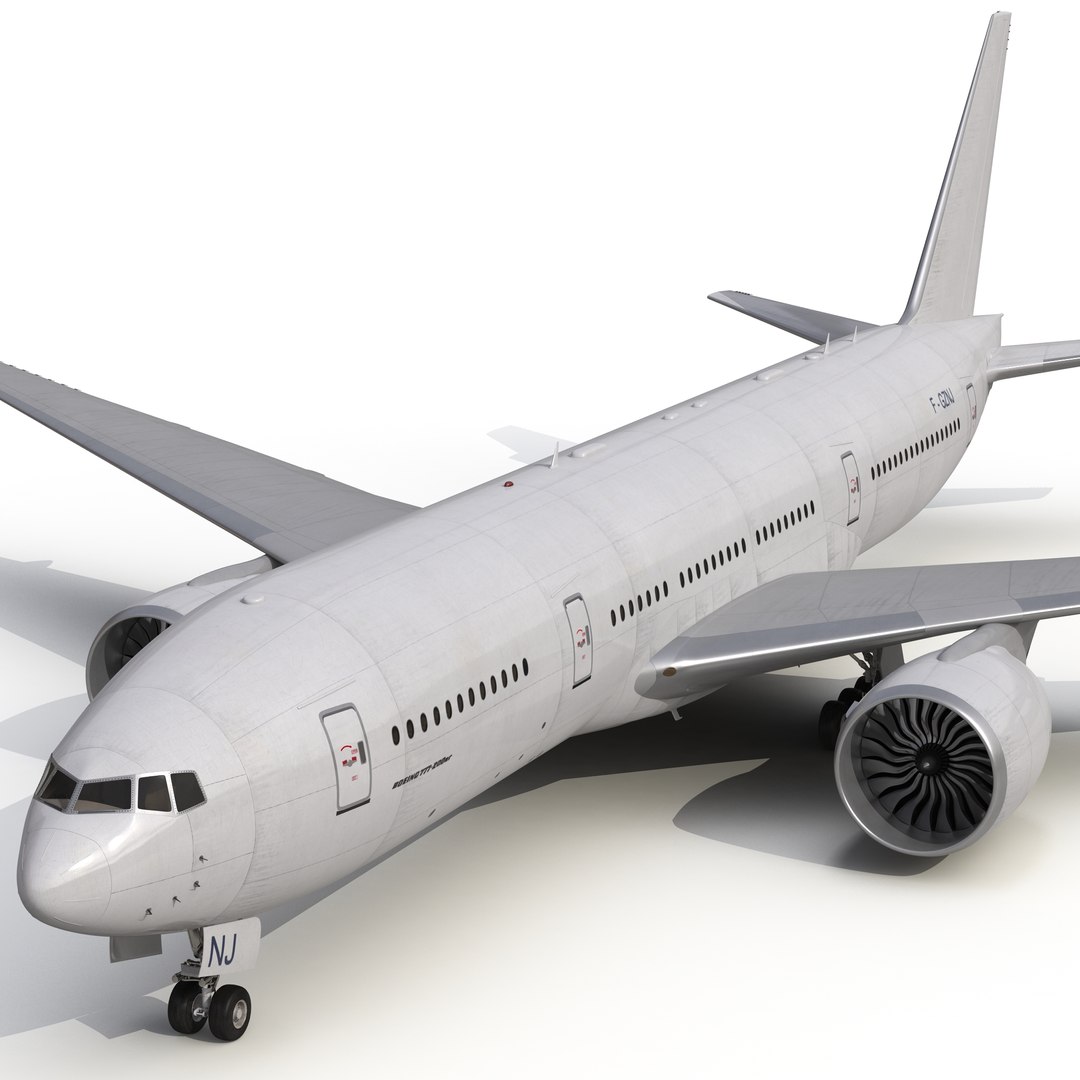 Boeing 777-200ER Generic 3D model preview
