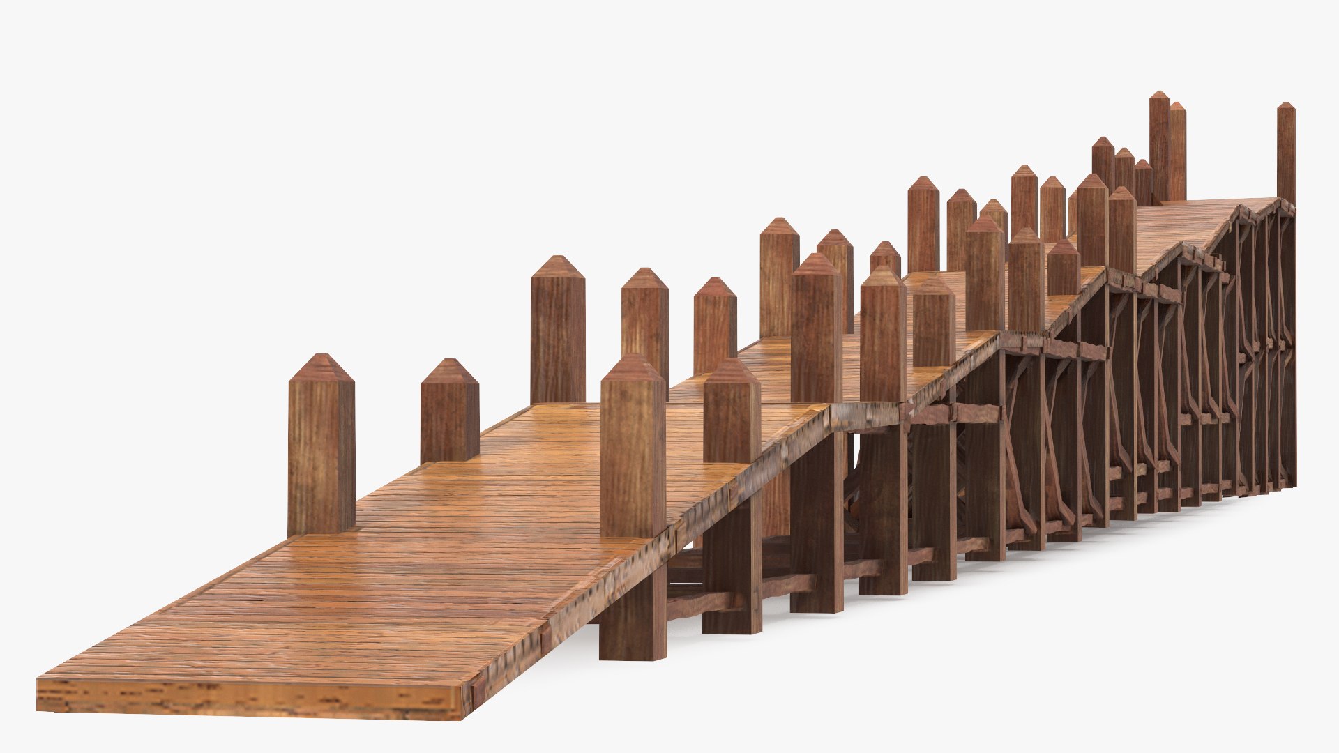 Noah Ark Wooden Ladder 3D model preview