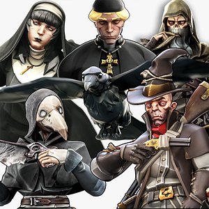 Pack 3 and 4 - Stylized Fantasy Creatures 3D model