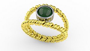 3D Twisted Wire Ring