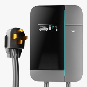 3D EV Charger - EV Charging Station  Ready to Render  - Blender  -Cycles