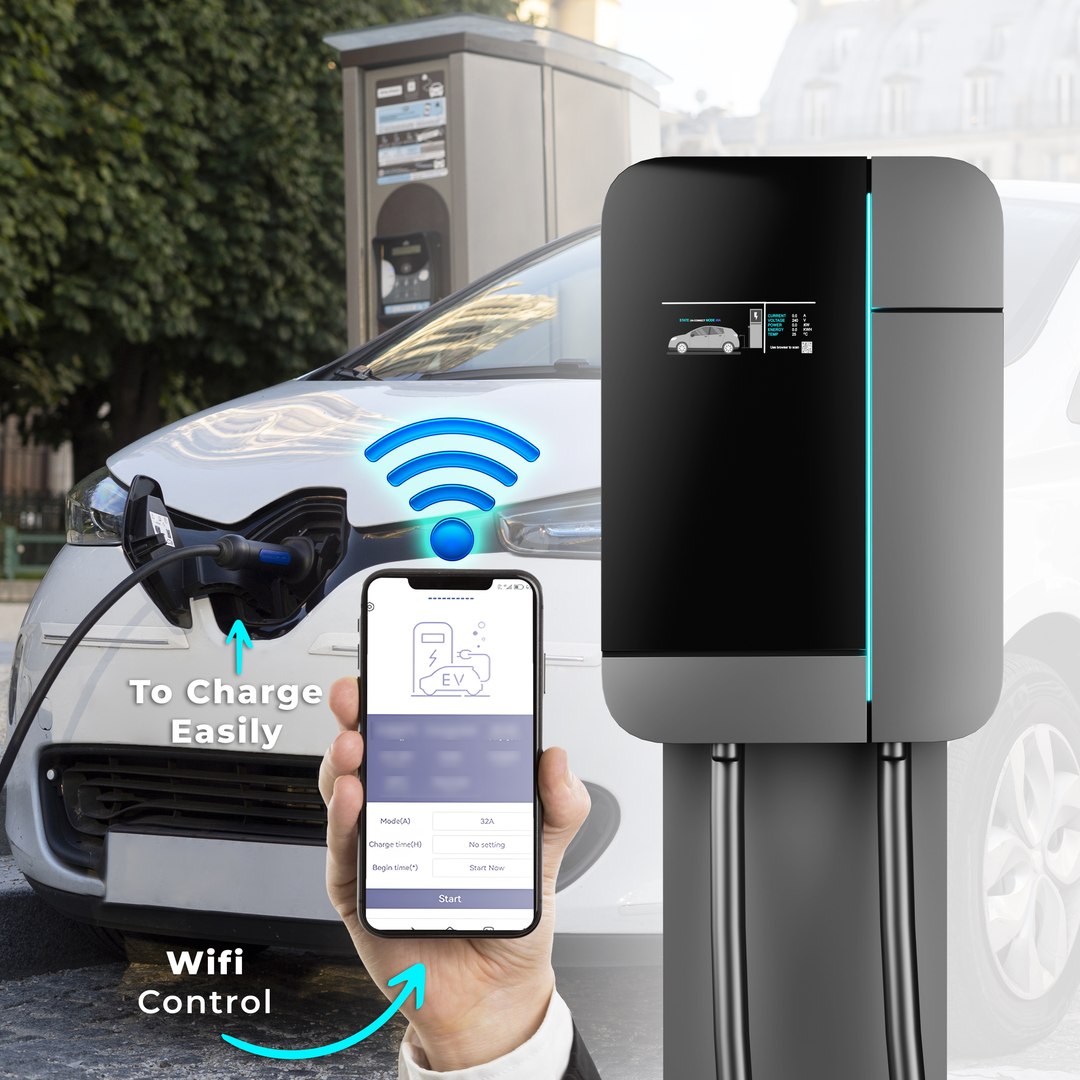 3D EV Charger - EV Charging Station Ready To Render - Blender -Cycles ...