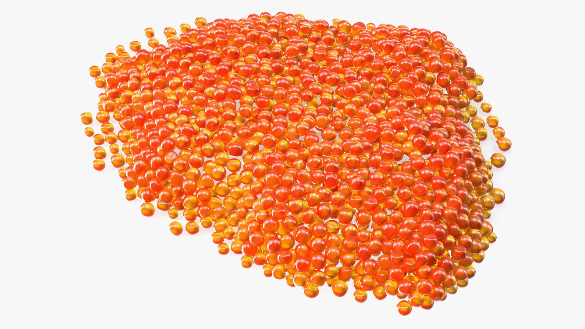 Red Caviar Pile 3D model preview