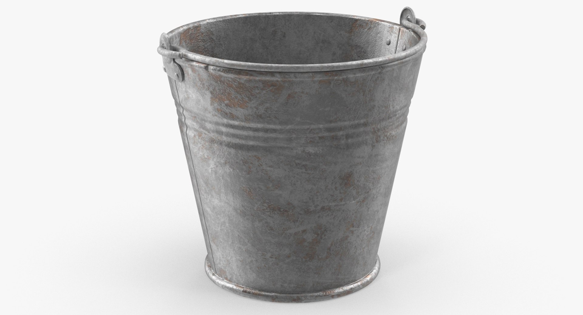 Old Metal Bucket 3D model preview