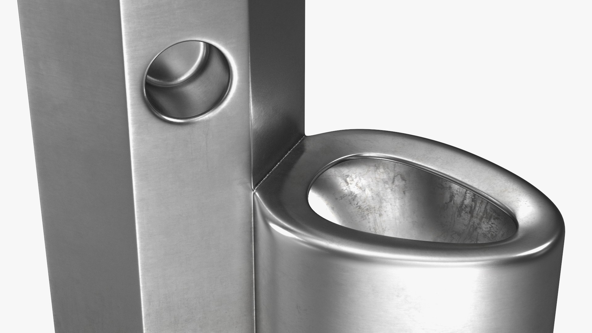 3D Dirty Stainless Steel Prison Toilet Sink Combo - TurboSquid 2111766
