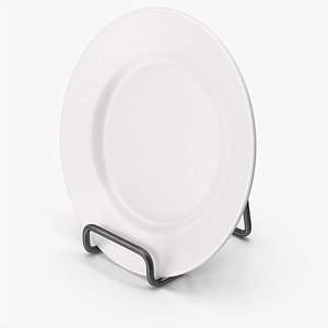 Plate Stand With Ceramic Plate 3D model