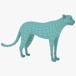 3D Cheetah Low Poly