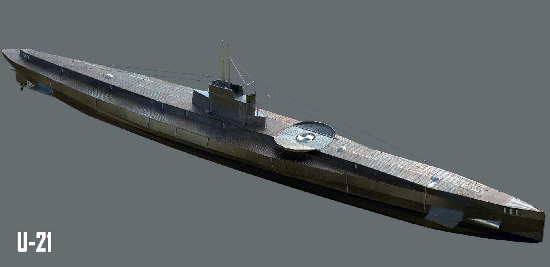 German Submarine U-21 3D Model - TurboSquid 1323103