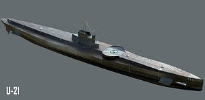 german submarine u-21 3D model