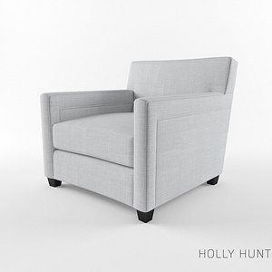 holly hunt look club chair 3d model