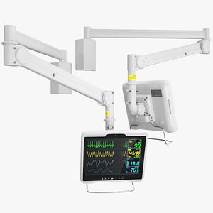 hospital arm monitor rigged 3D