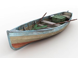 3d wood fishing boat
