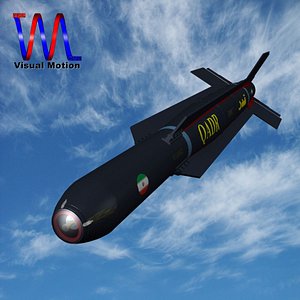 iranian qadr bomb 3d model