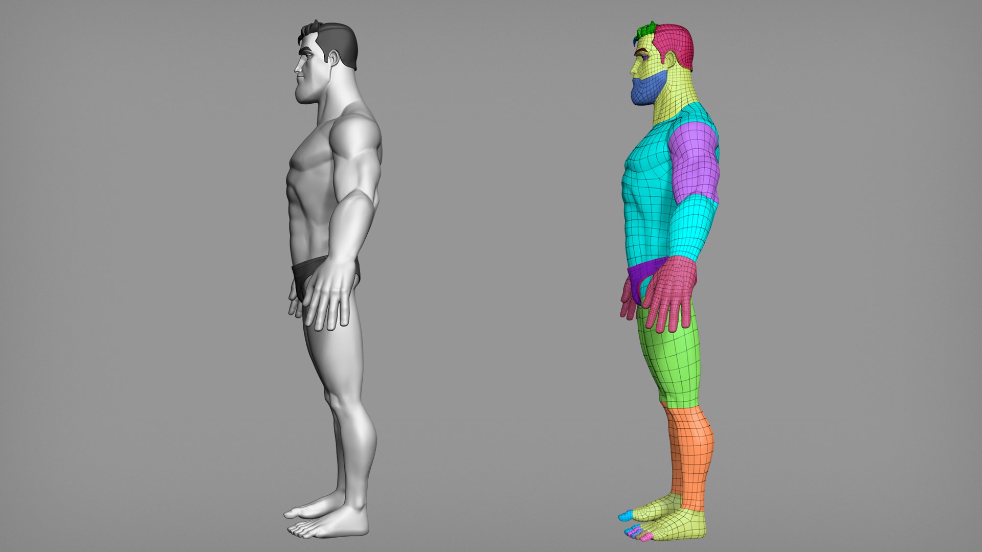 Cartoon Male Character Barry Full Body Base Mesh 3D Model 3D ...