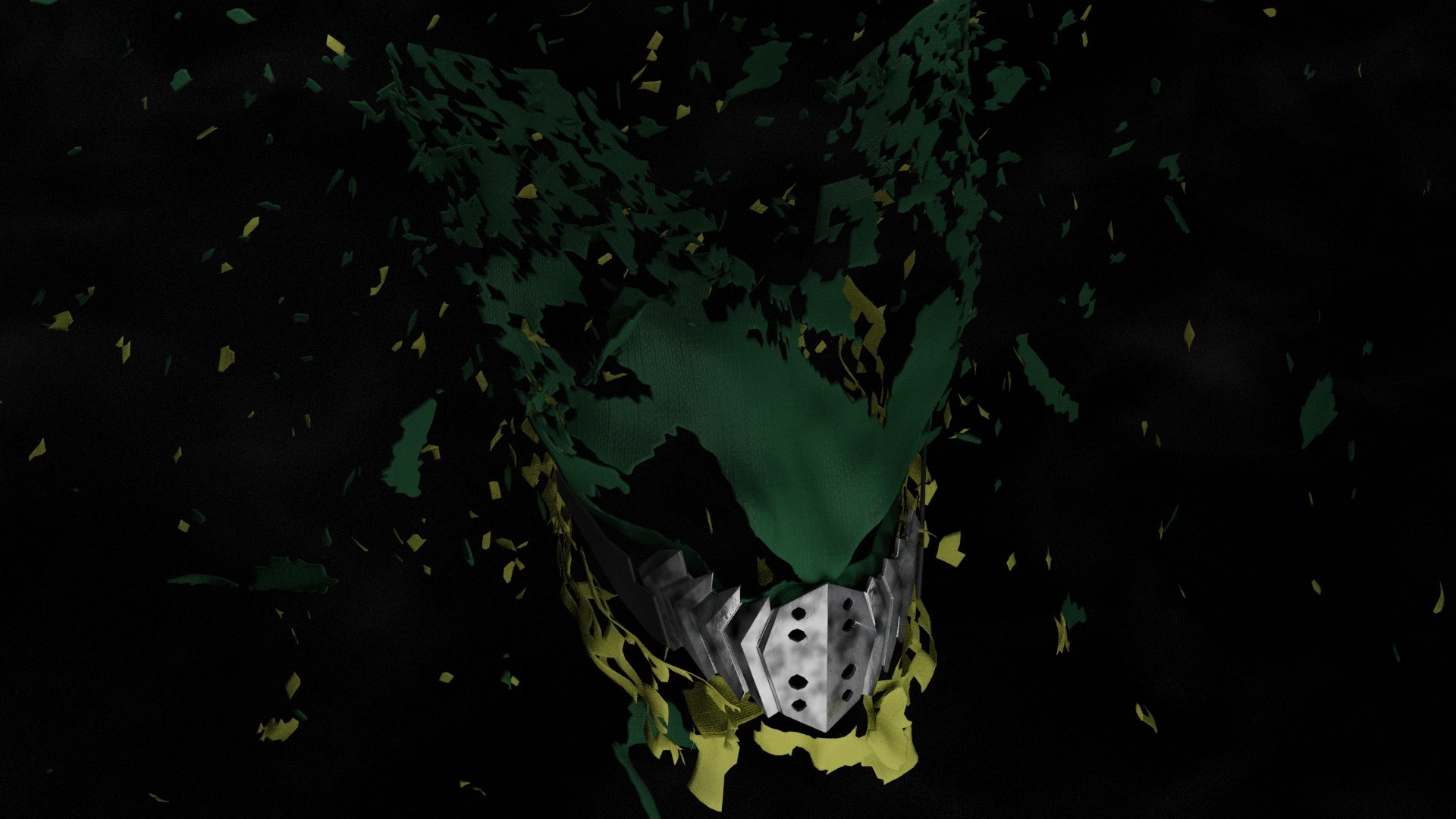 3D Vigilante Deku Mask With Cloth Disintegration Effect - TurboSquid ...