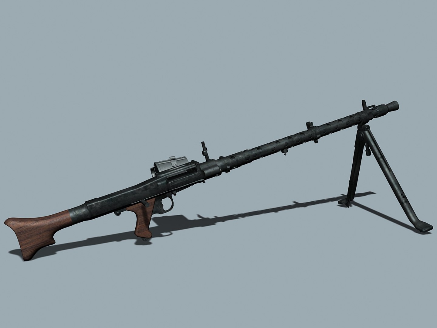 wwii german mg34 3d model