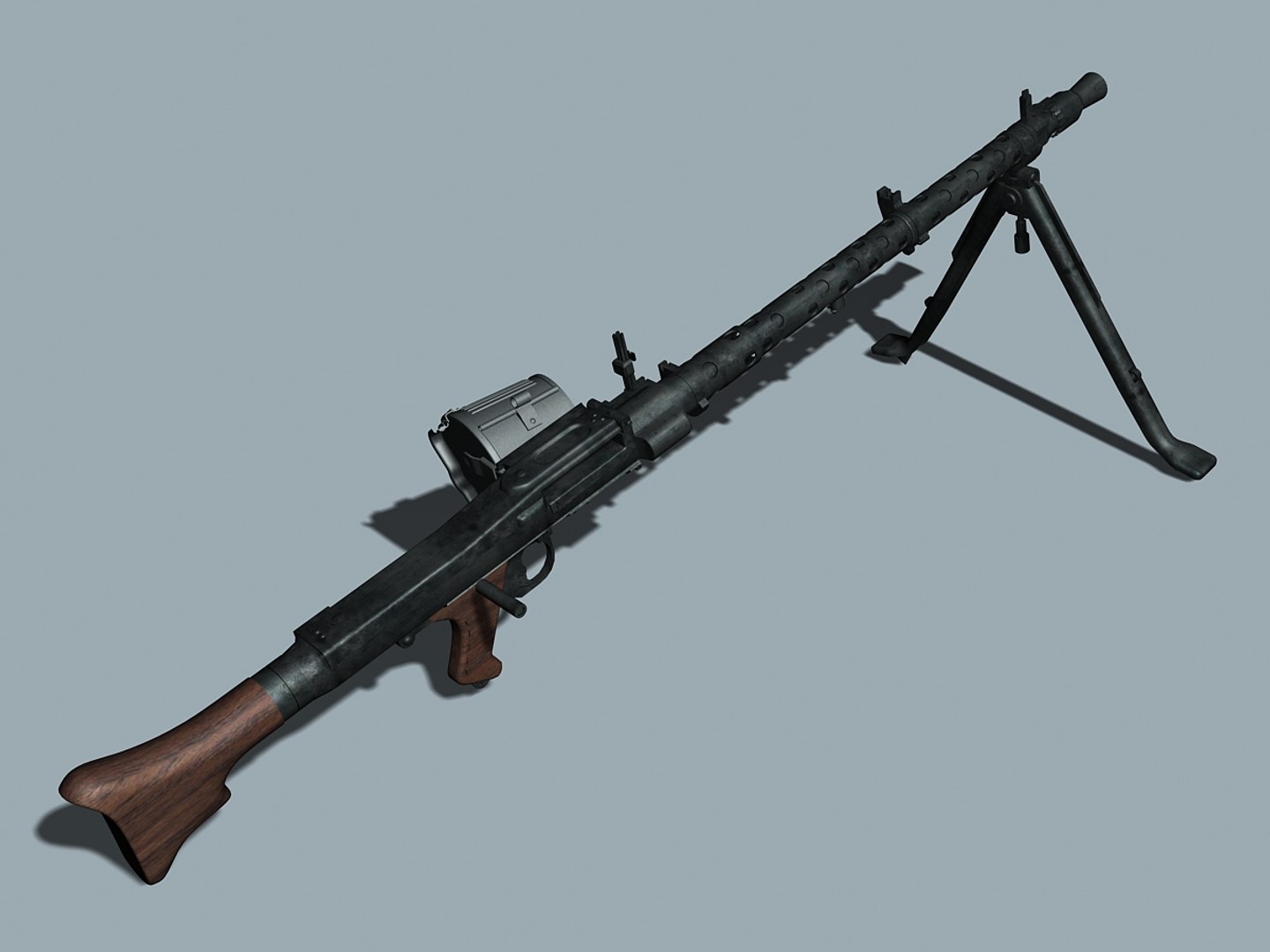 wwii german mg34 3d model