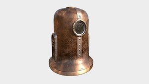 3D model Old Diving Helmet C01 Copper - Character Design Fashion