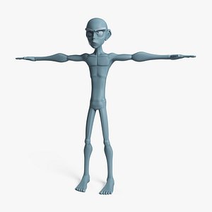 3D Cartoon Anime Character Man model
