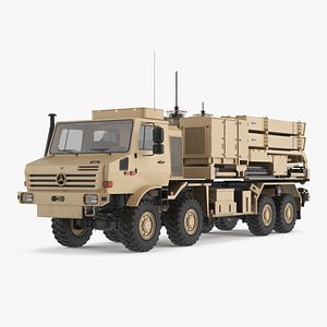 IRIS-T SLS Launcher Missile Simplified 3D model