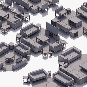 Parametric Revit Lounge Family Collection