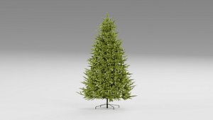 Green Christmas Tree with Warm Lights