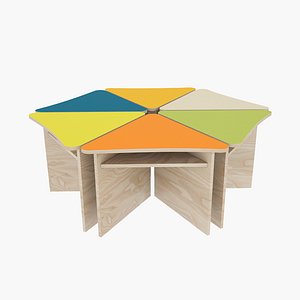 Childrens table Petal 3D model