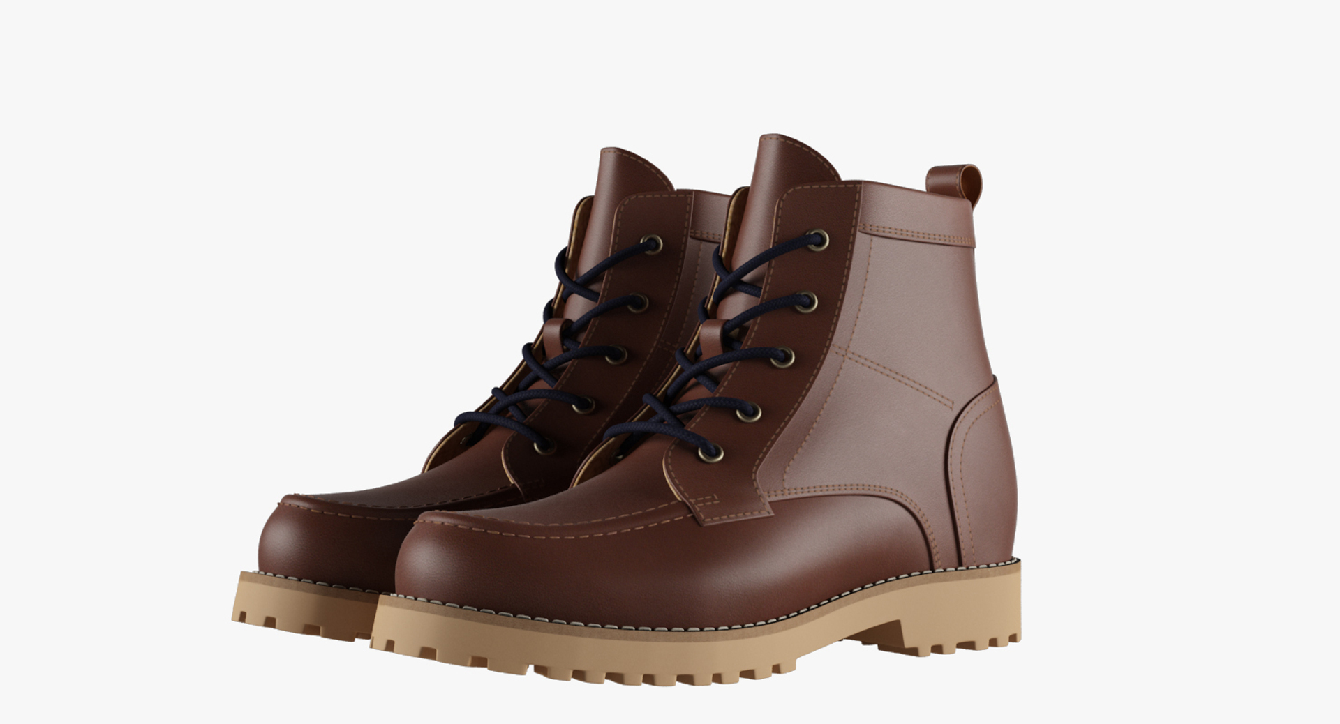 3D mens brown boots model - TurboSquid 1299555