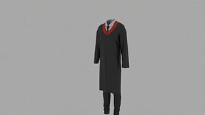 Graduation Gown 3D model