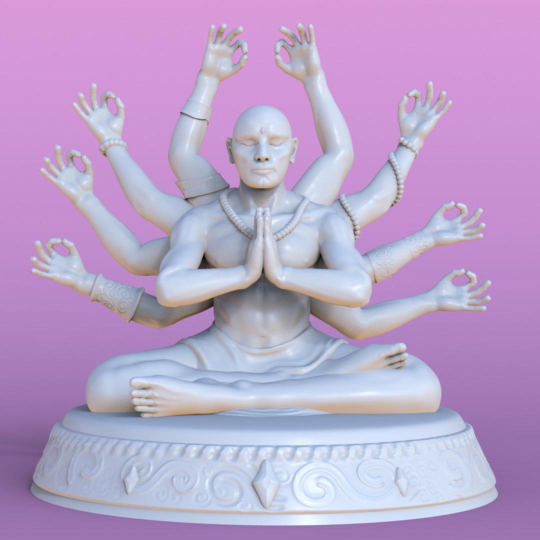 MONK - MEDITATION 3D - TurboSquid 1991847