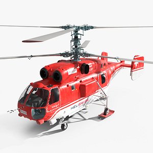 Kamov KA 32 Firefighting Helicopter Simplified Interior 3D model