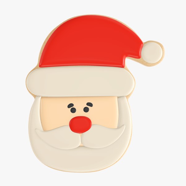 3D christmas cookie santa