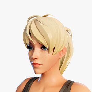 3D cartoon girl army