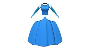 Fairy Tale Princess Costume Gown Dress 3D model