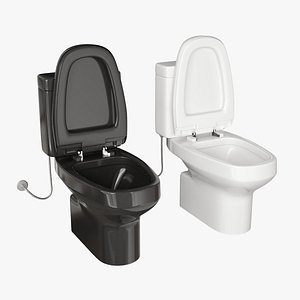 Toilet - Two toilets of different colors 3D